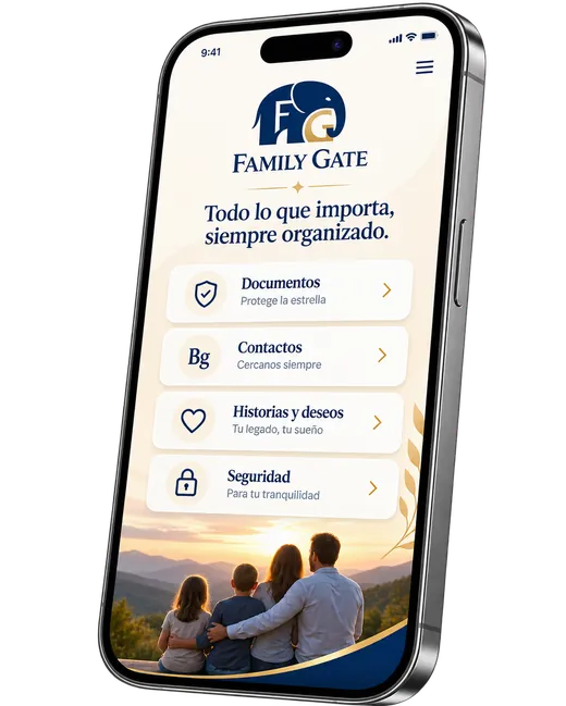 Mockup iPhone — app Family Gate