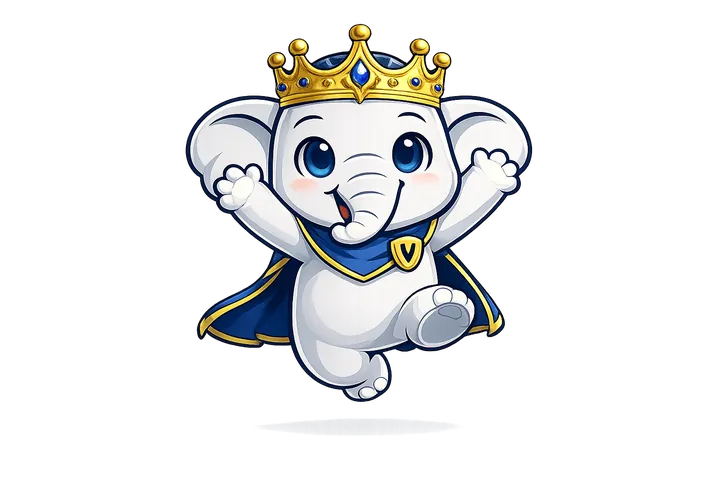 Mascota Premium (elefante con corona)